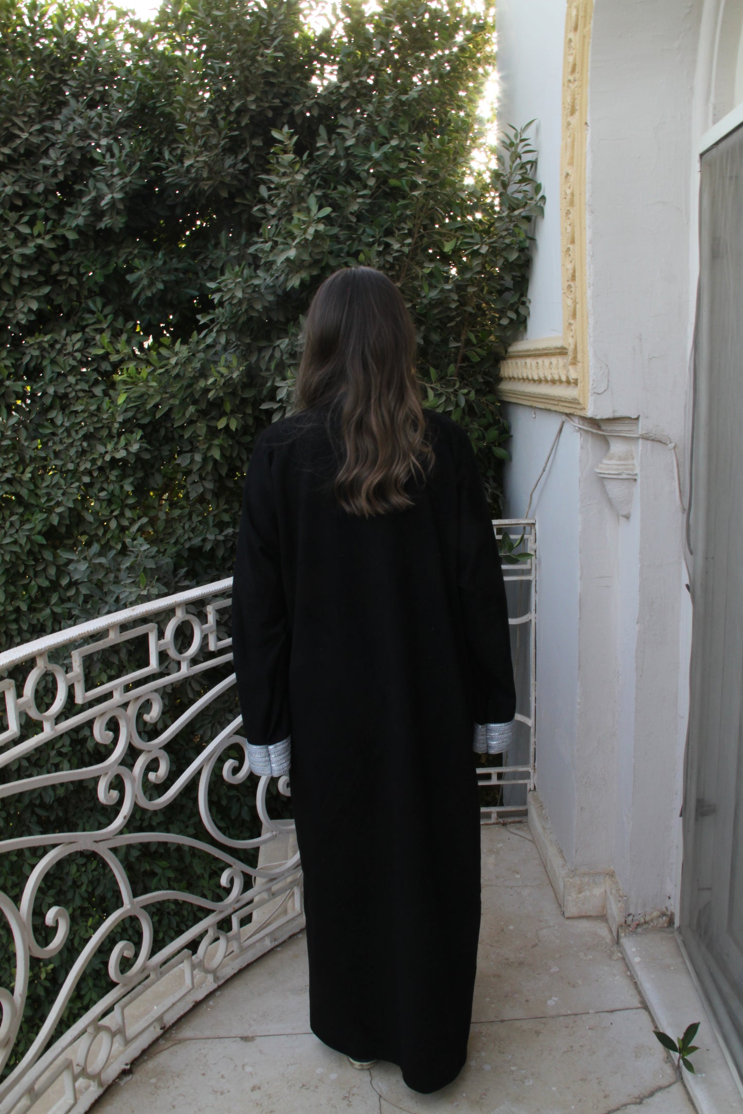 BLACK SUEDE KAFTAN