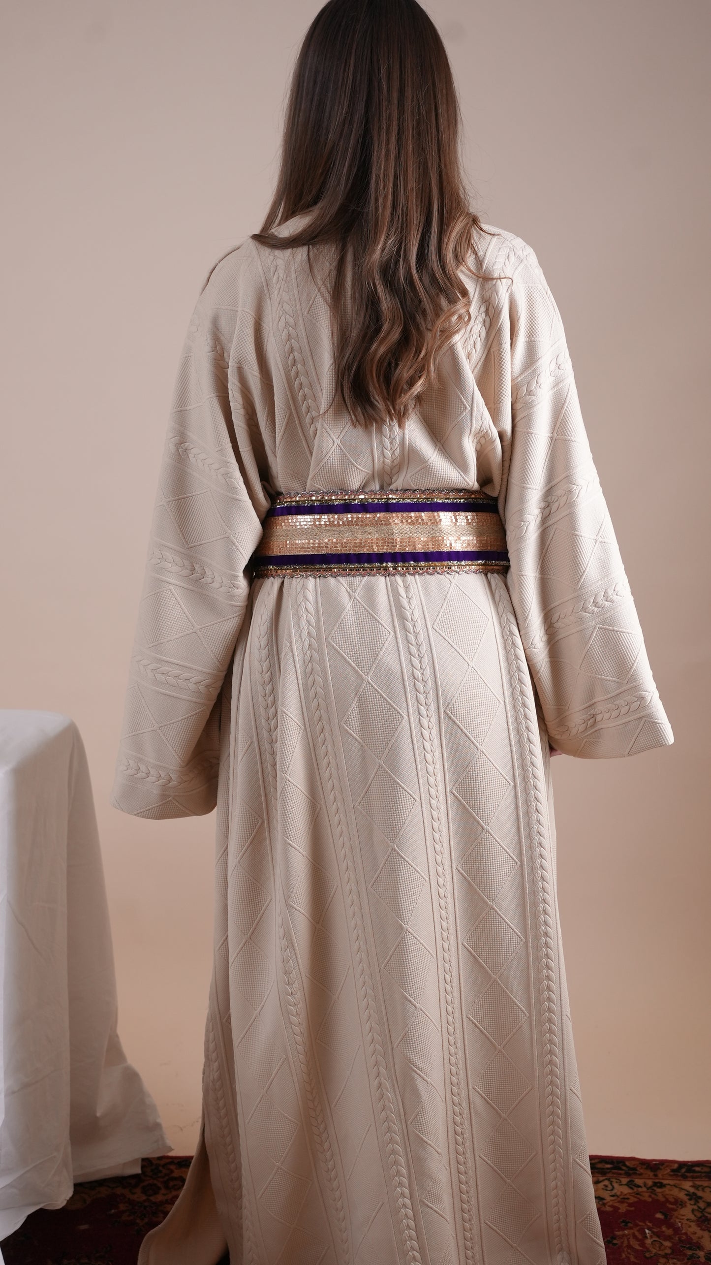 BEIGE TRICOT KAFTAN