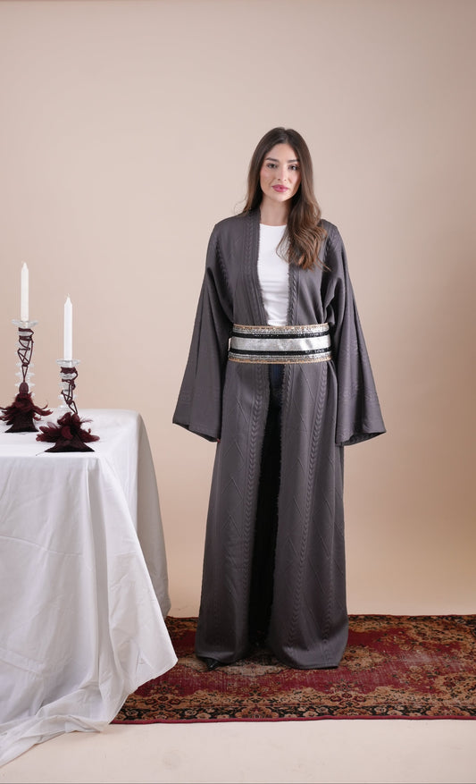 GREY TRICOT KAFTAN
