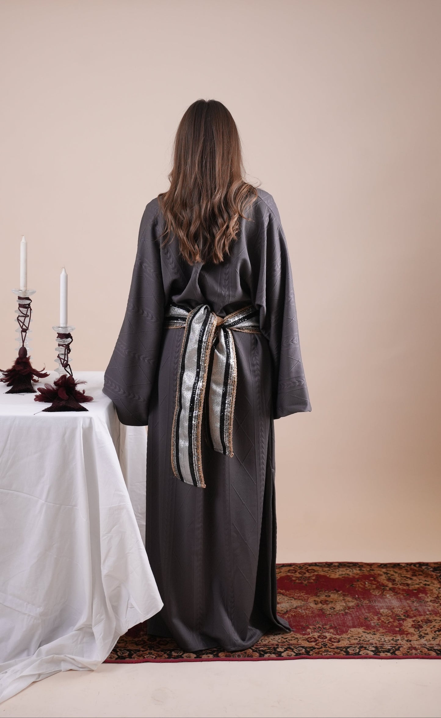 GREY TRICOT KAFTAN