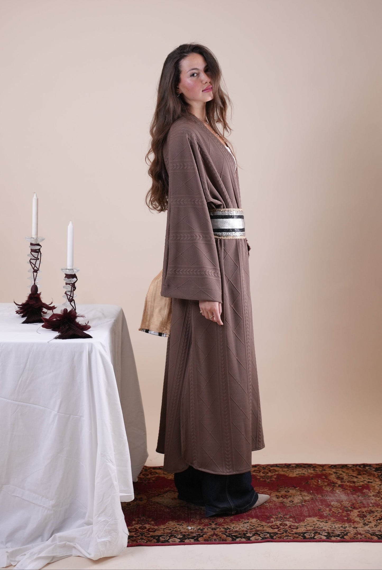 BROWN TRICOT KAFTAN