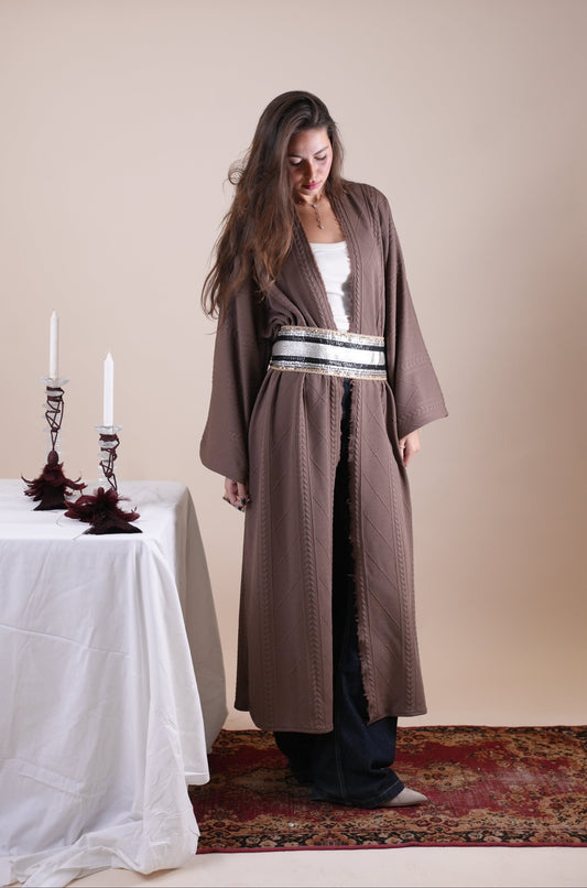 BROWN TRICOT KAFTAN