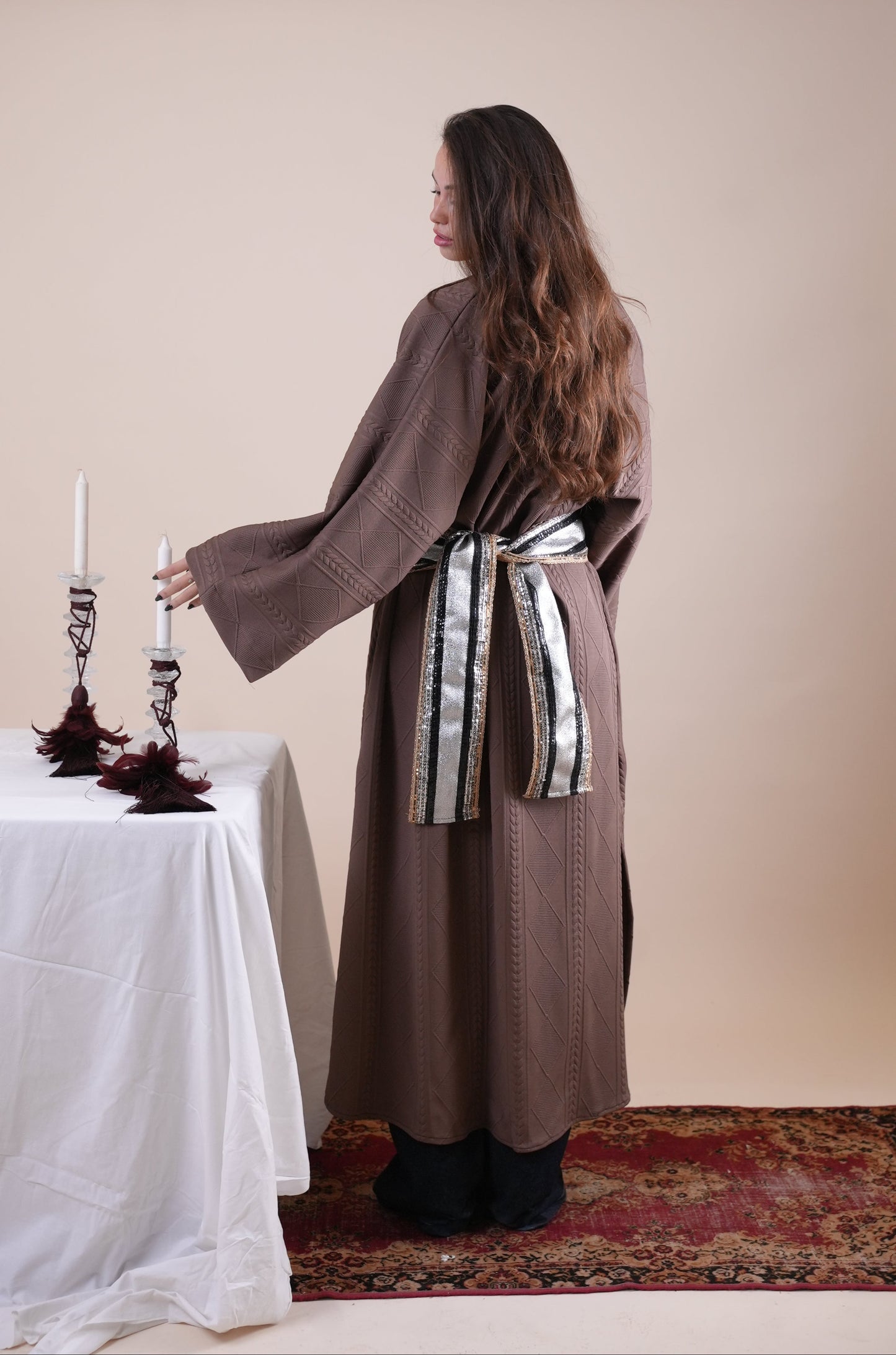 BROWN TRICOT KAFTAN