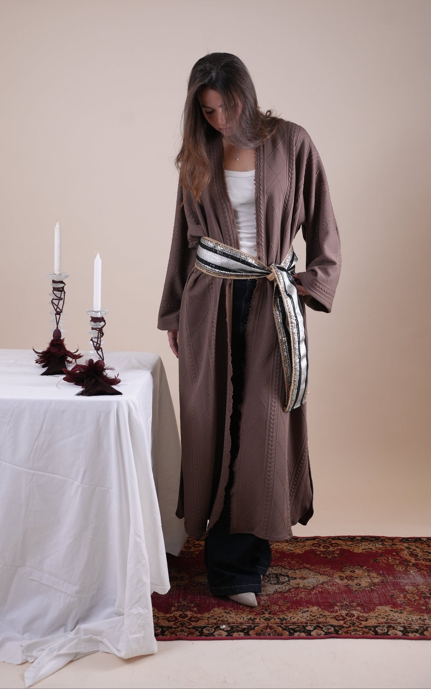 BROWN TRICOT KAFTAN