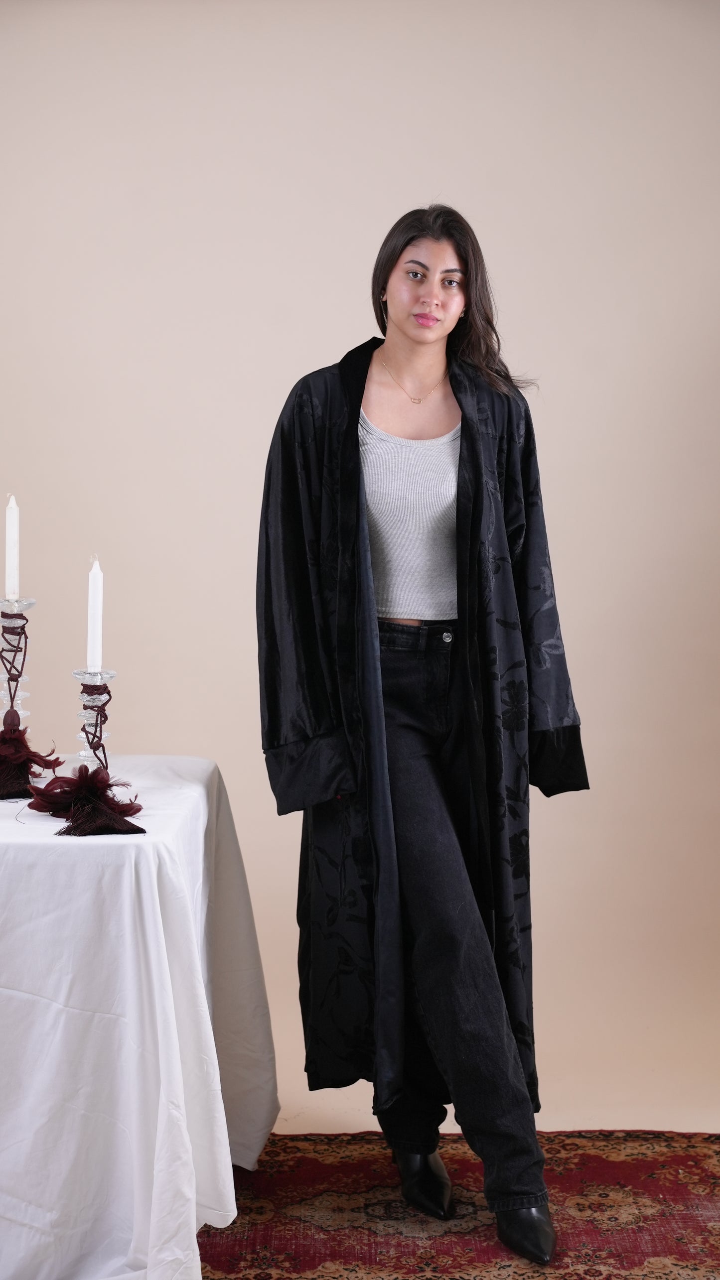 BLACK RIBBON KAFTAN