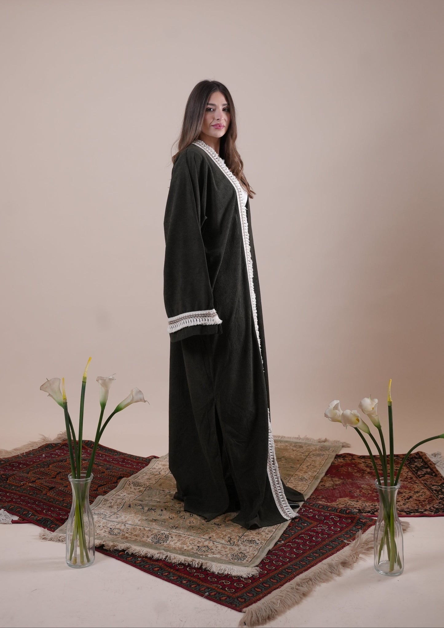 VELVET GREEN KAFTAN