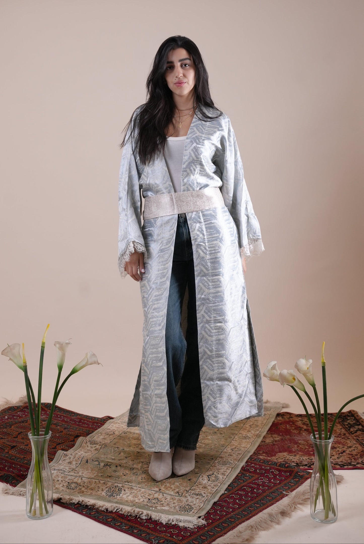 PATTERNED LACE KAFTAN