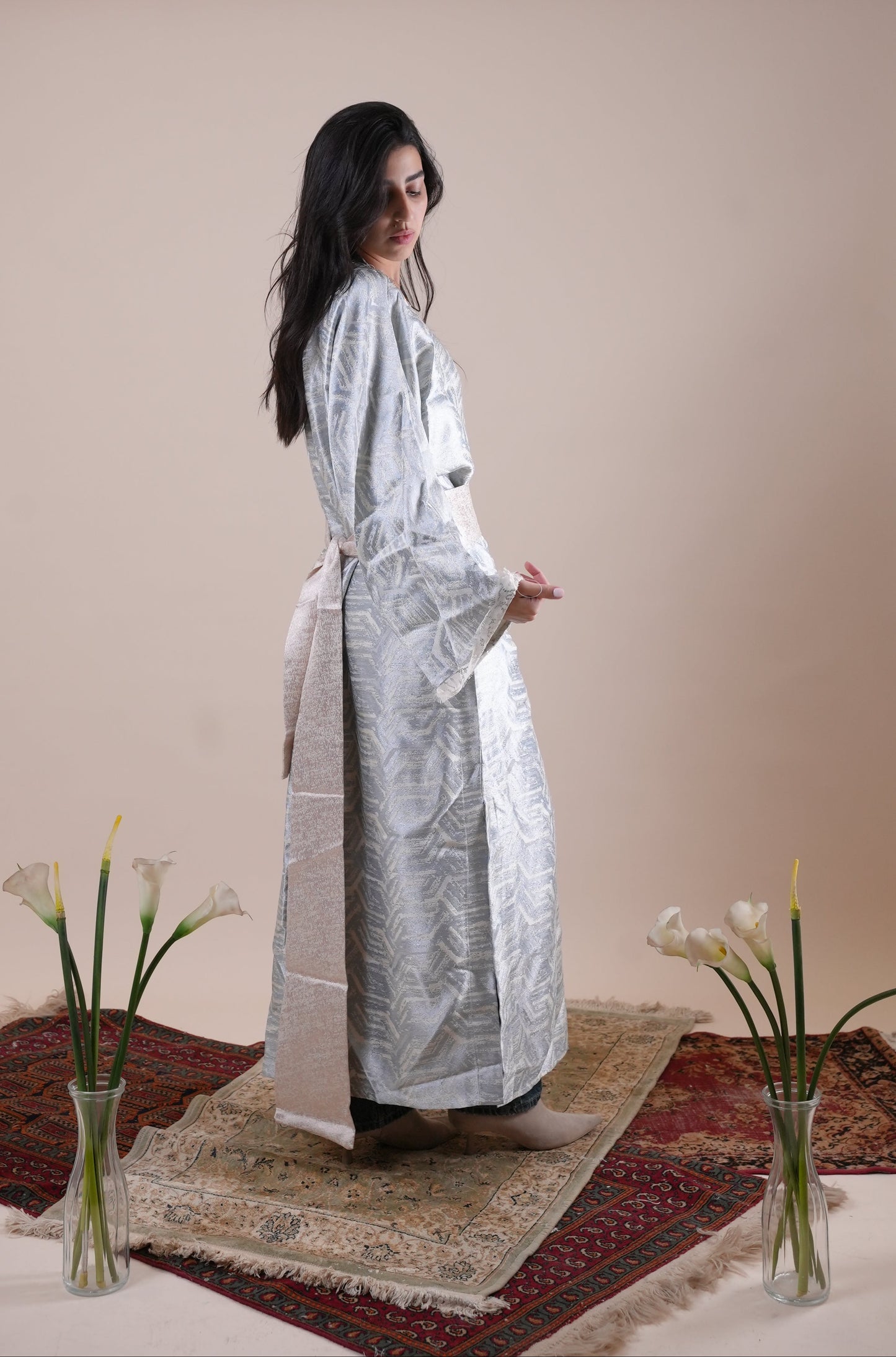 PATTERNED LACE KAFTAN