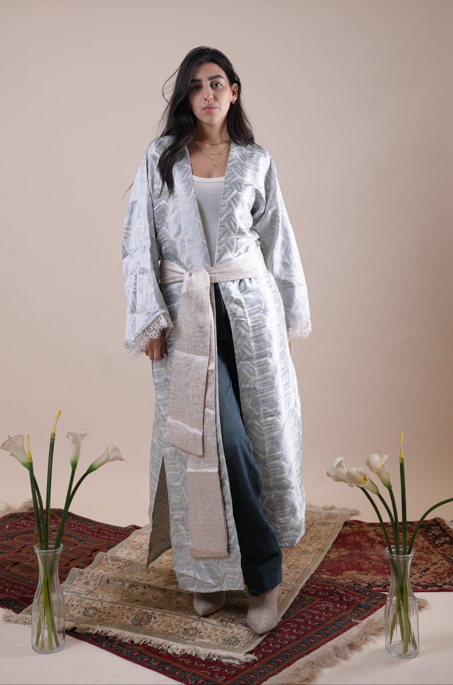 PATTERNED LACE KAFTAN