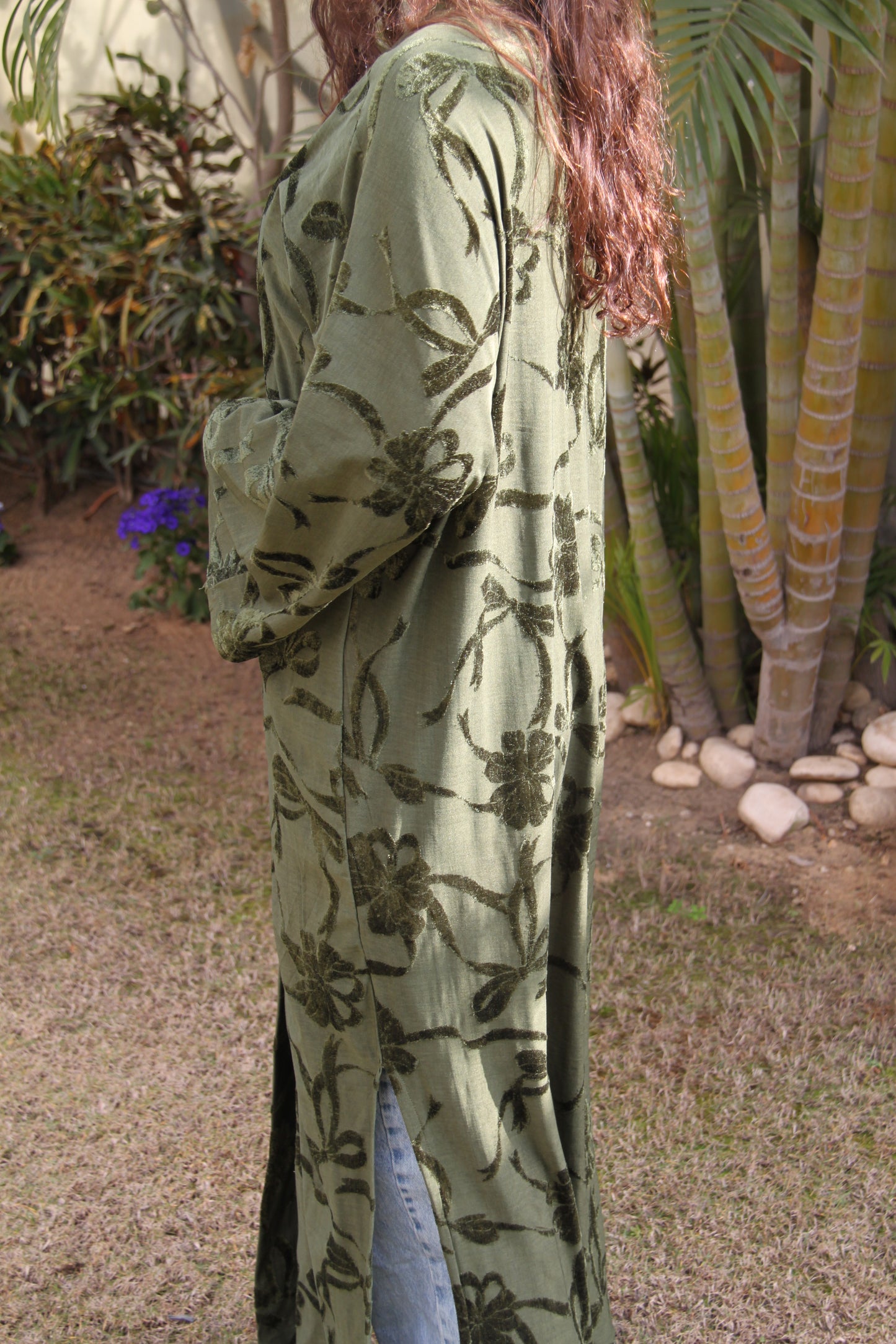 OLIVE RIBBON KAFTAN