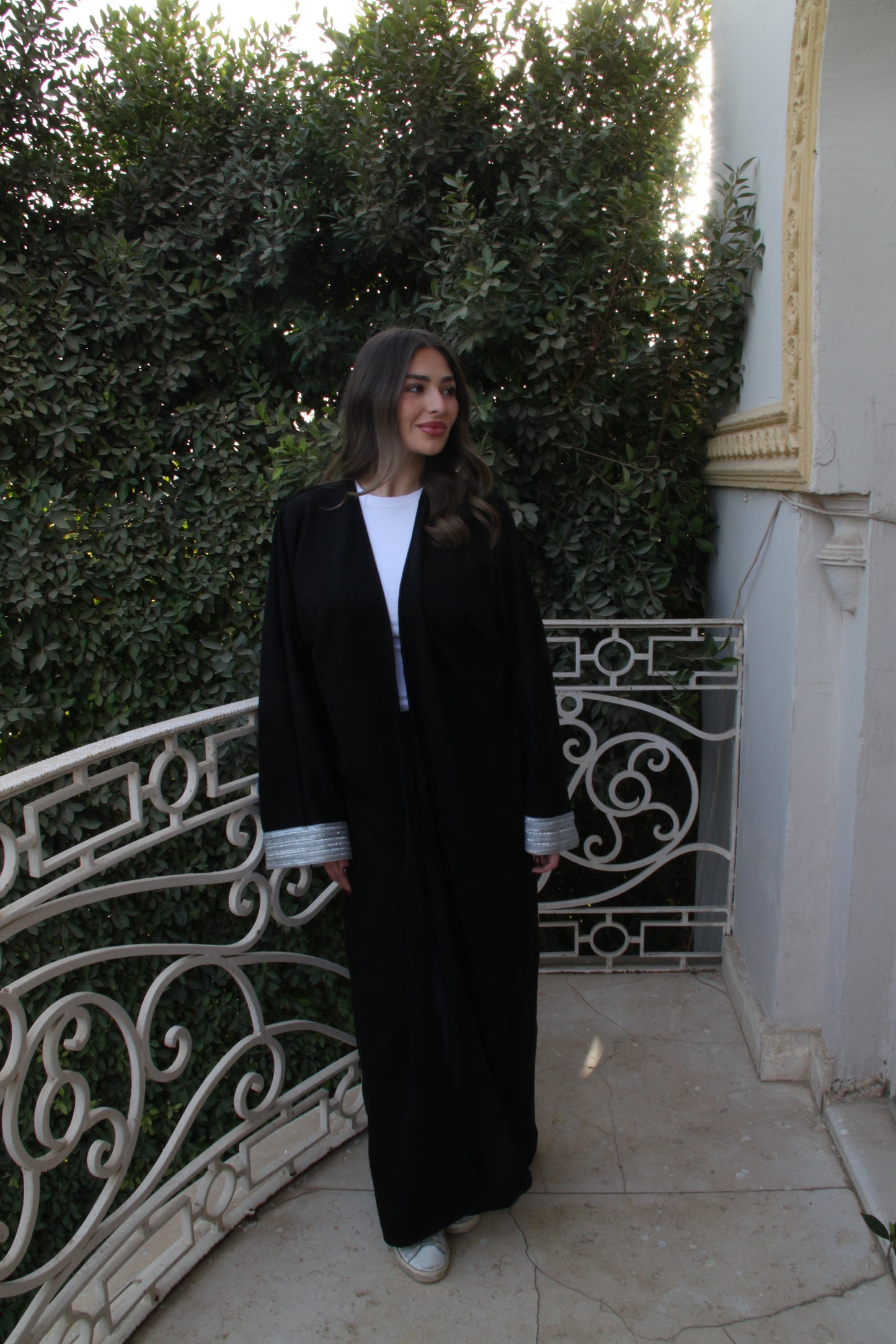 BLACK SUEDE KAFTAN