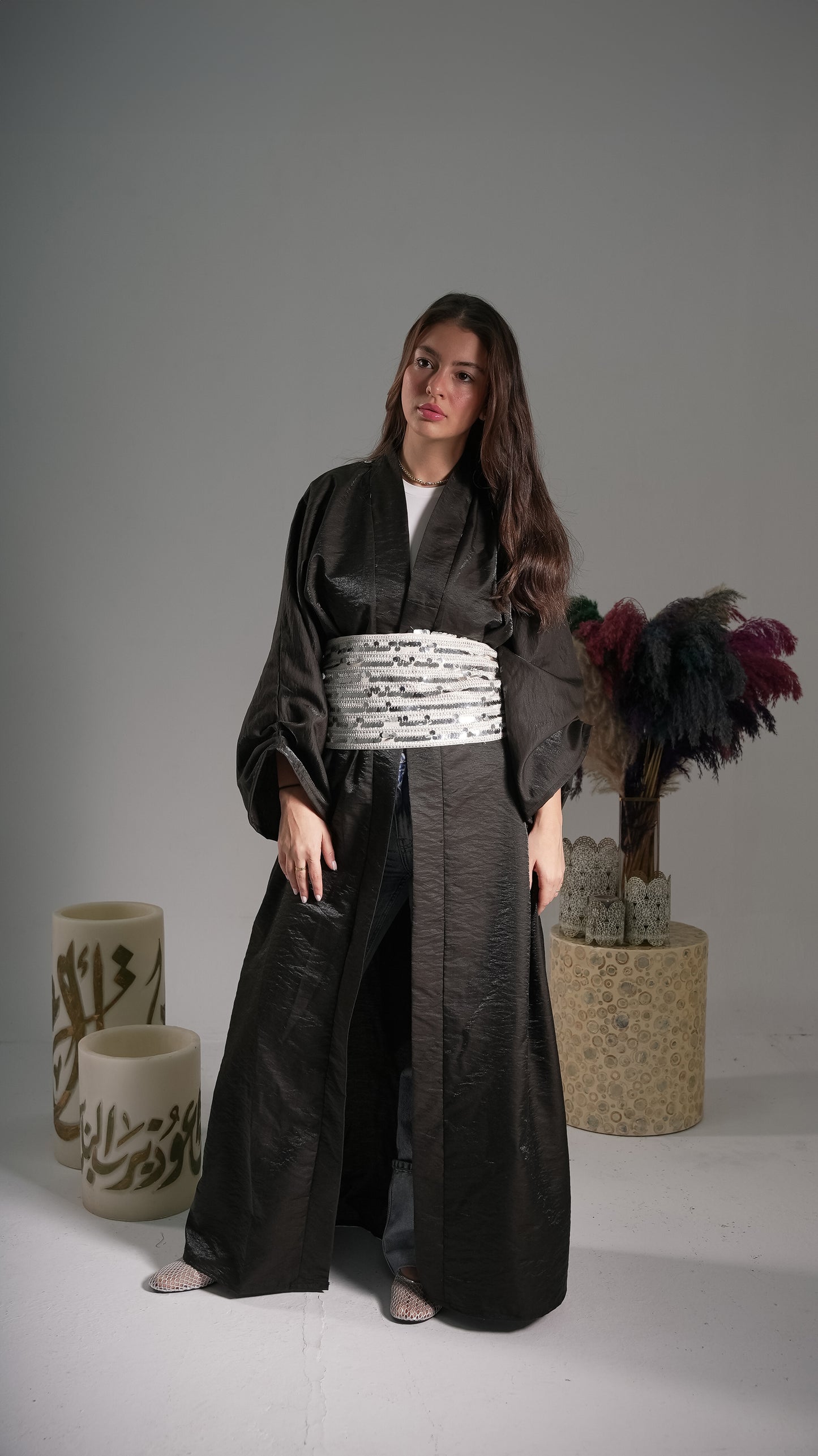 SILVER PAYETTE KAFTAN