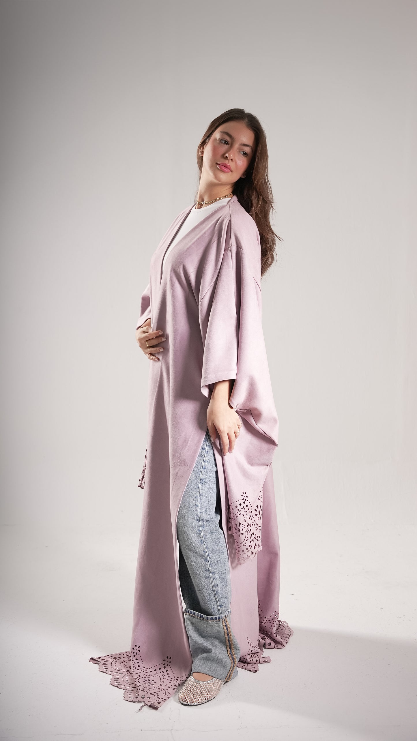SUEDE KAFTAN