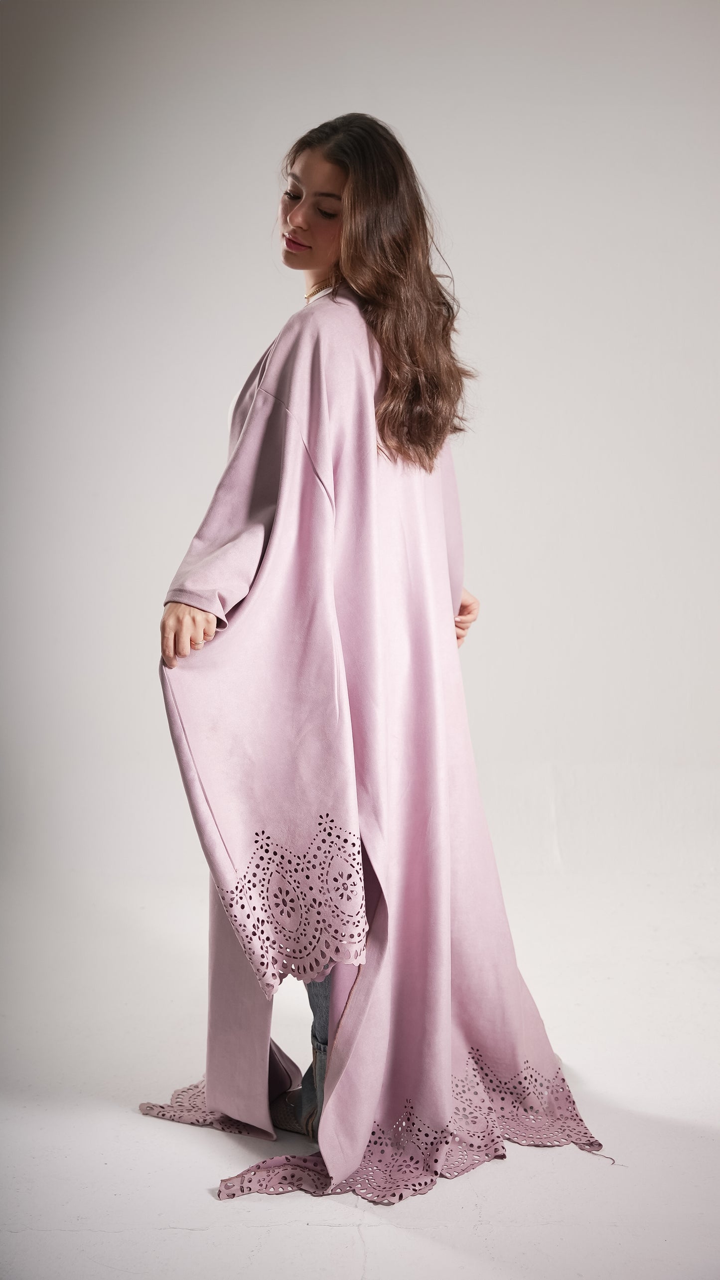 SUEDE KAFTAN